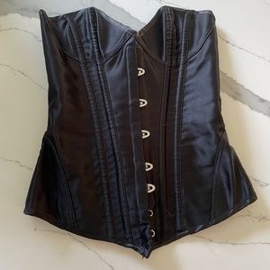 Agent Provocateur black satin corset